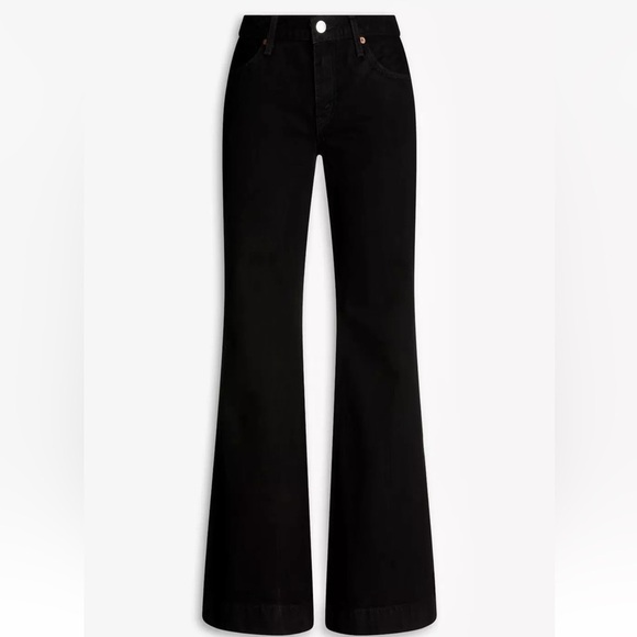 RE/DONE 70s Bell Bottom Jeans in Black Size 32 NWT, Mid Rise Flare Jeans - Picture 15 of 15